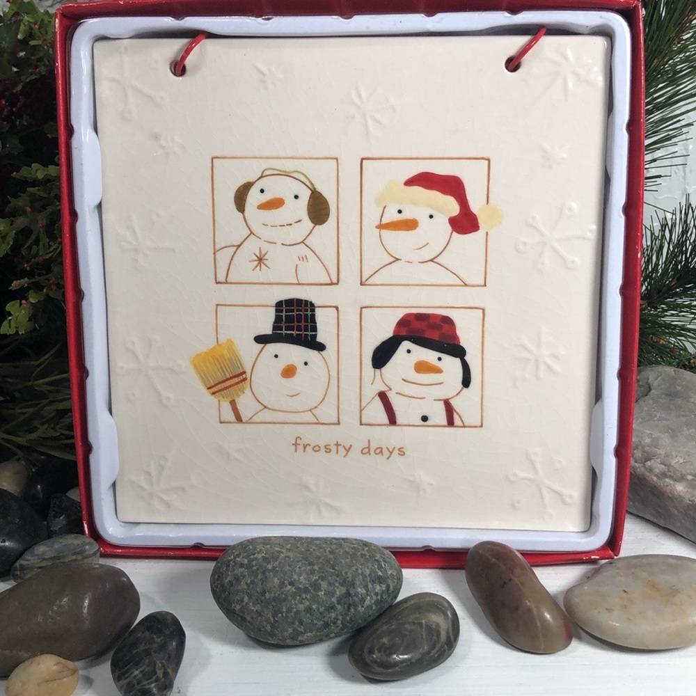 Vintage Hallmark Frosty Days Plaque Wall Holiday Winter Decor Hallmark Gift NWBT